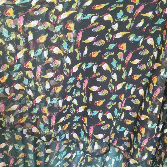 Charming Charlie Asymmetrical Bird Pattern Dress - Picture 2 of 4